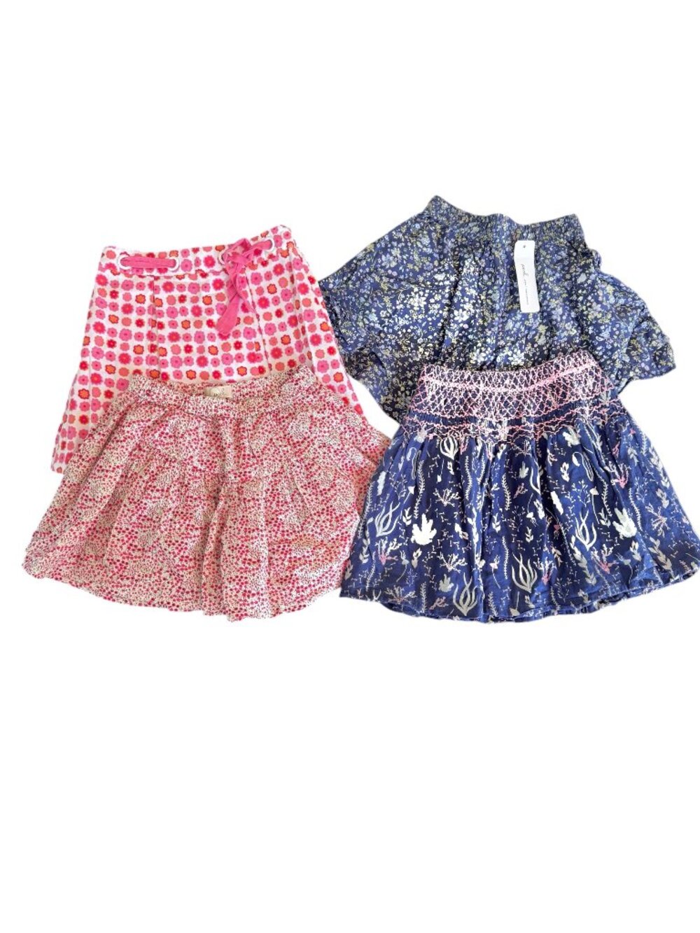 Bundle of 4 Boutique Peek Florence Eiseman Skirts Ruffled Shorts Girls size 8